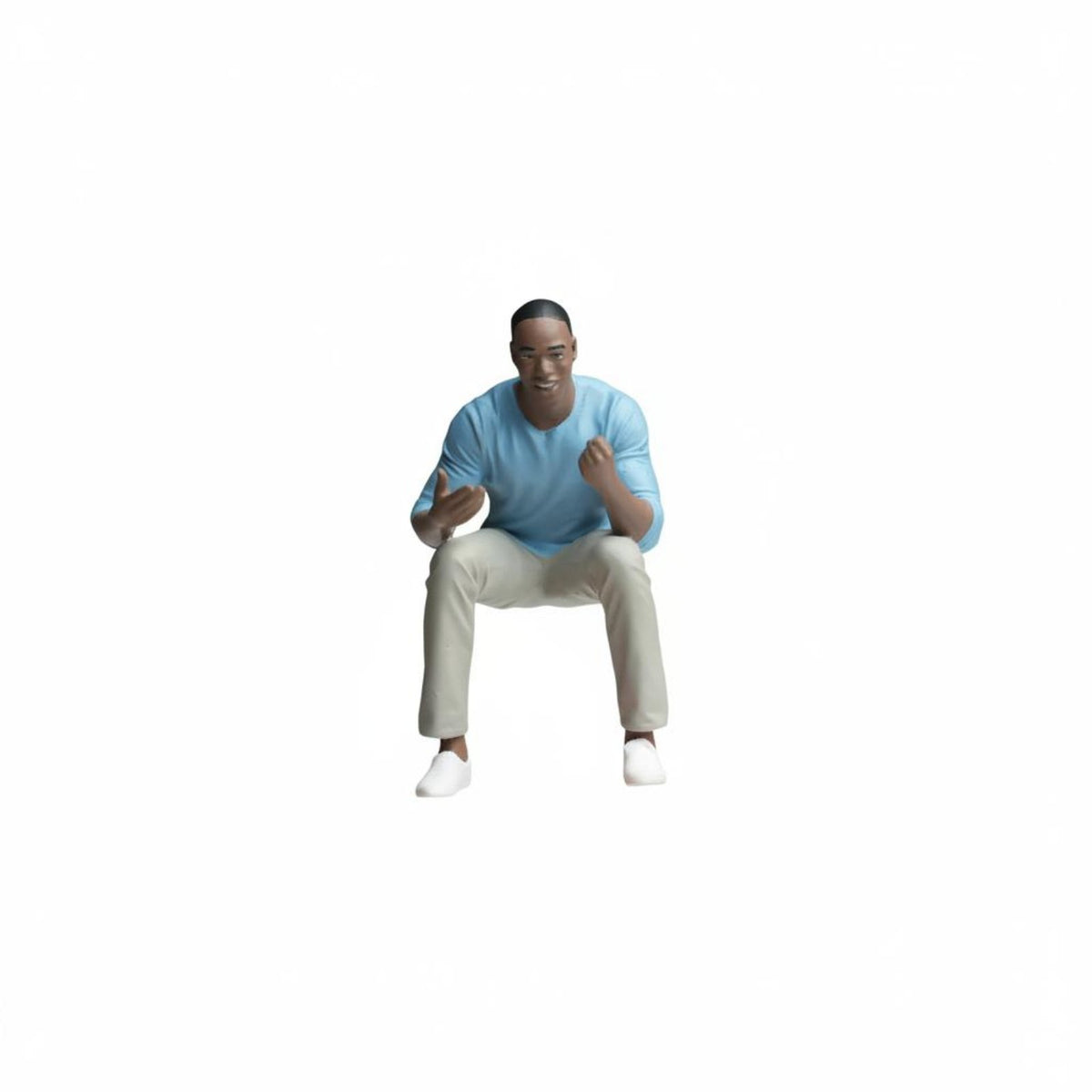 Scaled Sitting Man Figurine Finely Detailed man Resin Figure Collectible Diorama Accessory for Model Collectors