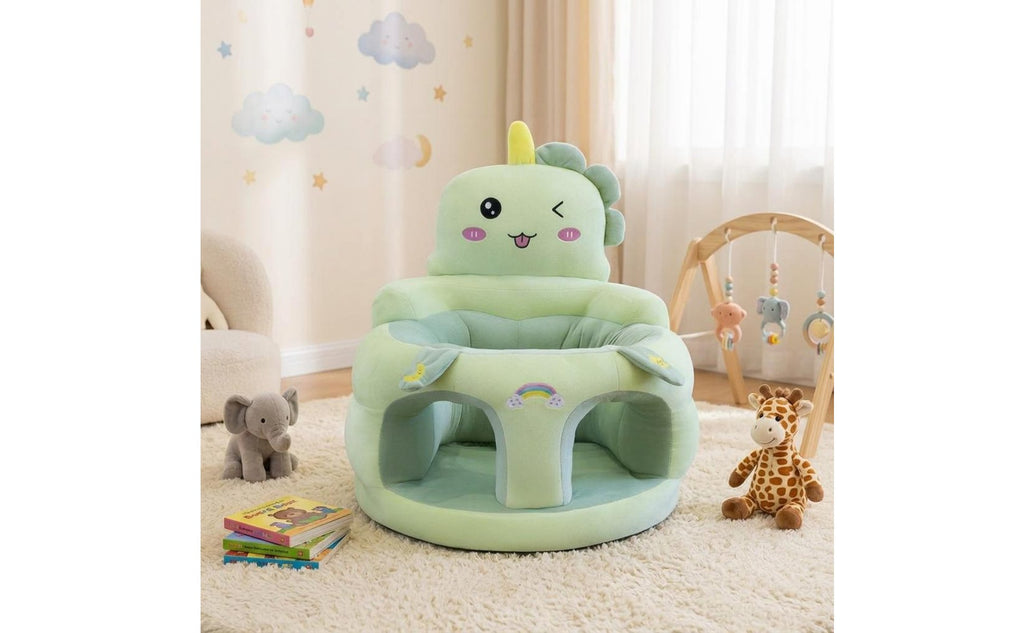Soft Baby Sofa Spine Support High-Back Baby Sofa Sit up Chair Anti-Fall Design Stuffed Creature Chair Skin-Friendly for Toddlers