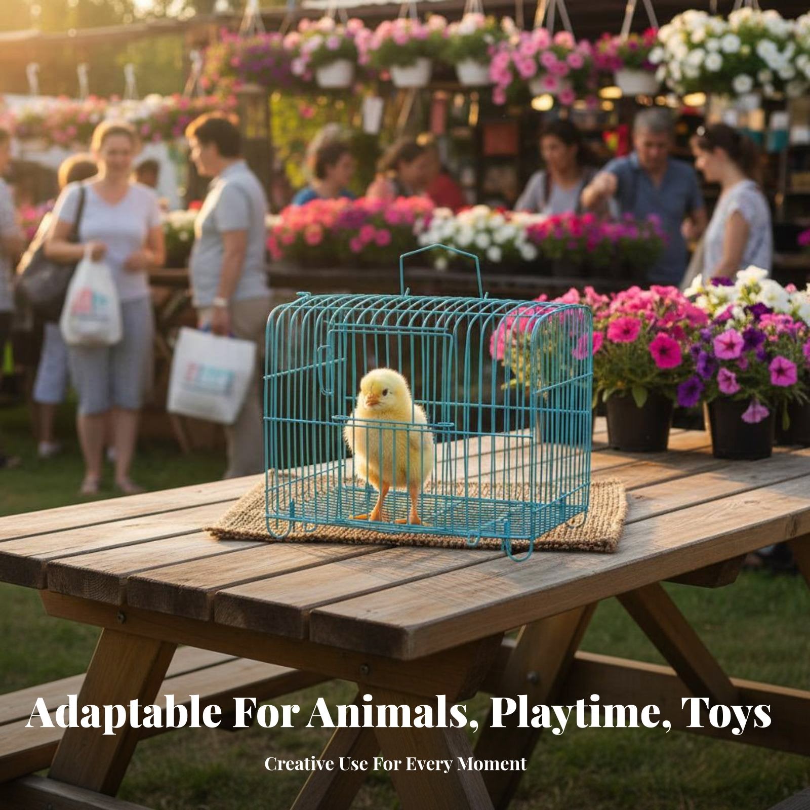 50 Pieces Hand-Held Chick enclosure Portable livingstock Crate Stackable for Farm, &fairplace