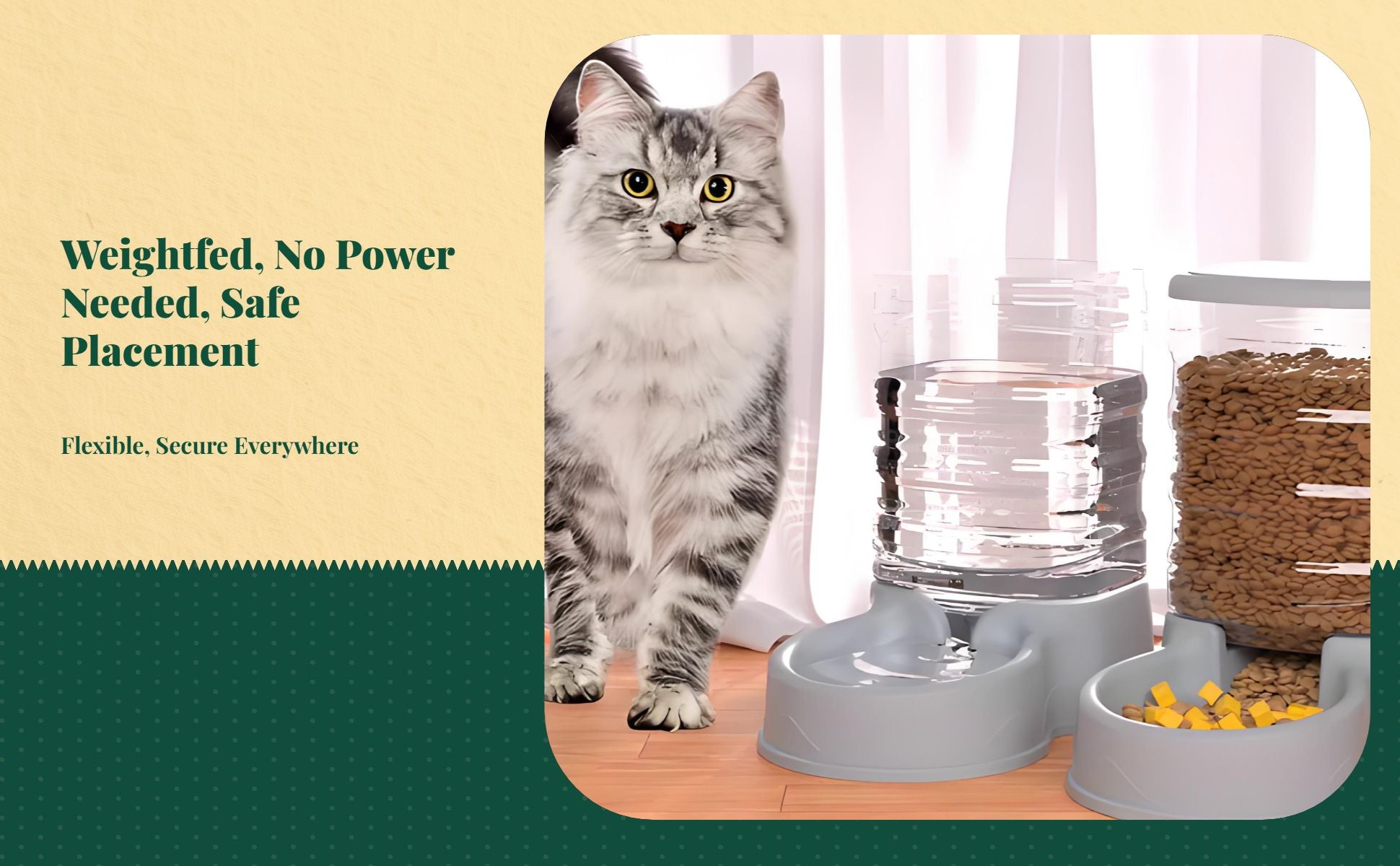 Large automatic pet feeder, no power