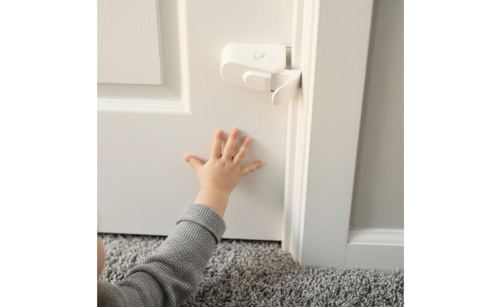 Babyproof Childproof Door Lock Easy to Install Baby Safety Door Lock out of Reach Design for Nursery, Bedroom
