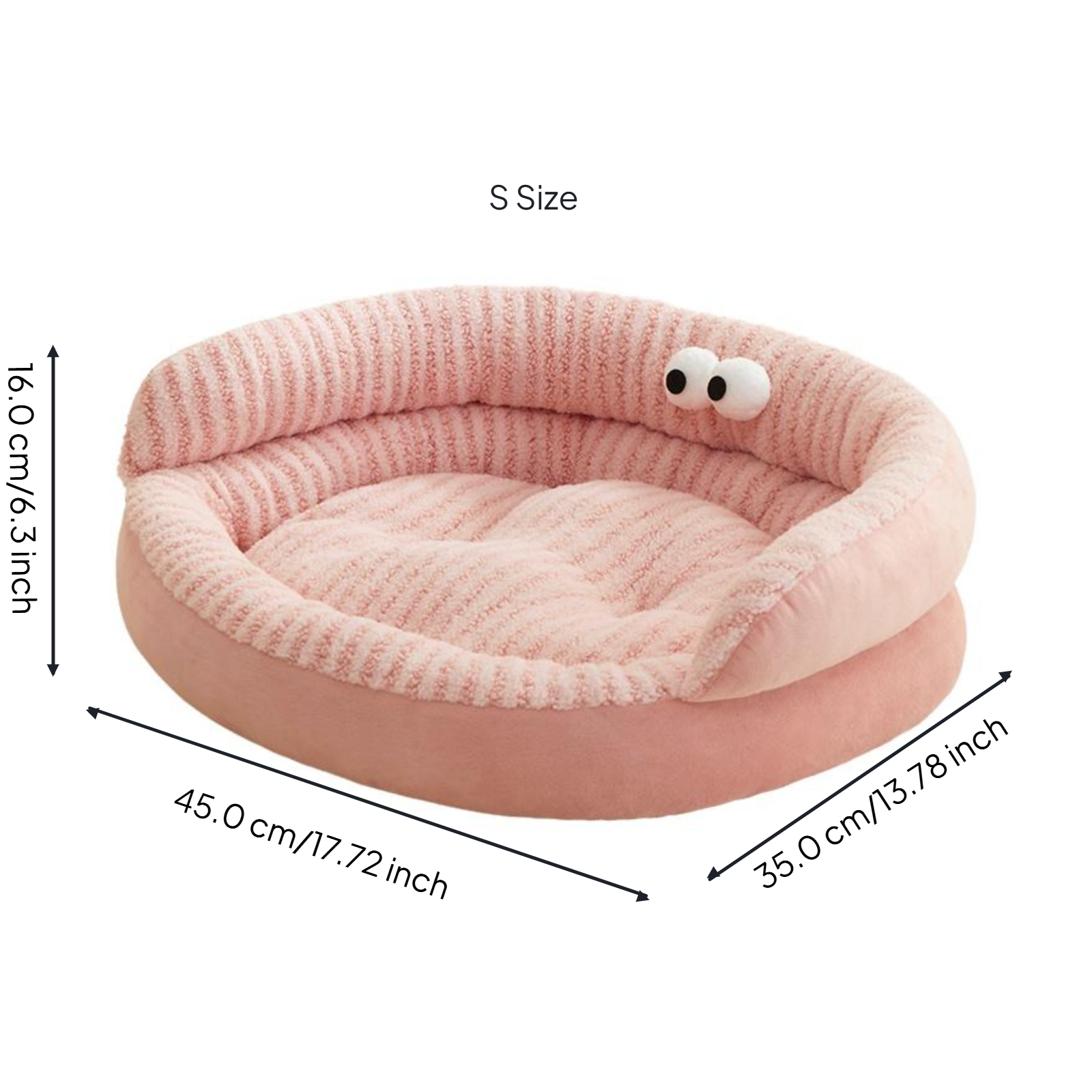 Supportive indoor dog bed for small and medium pets.