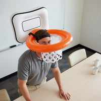 Inflatable Basketball Hoop Headband Interactive Wearable Basketball Hoop Toy