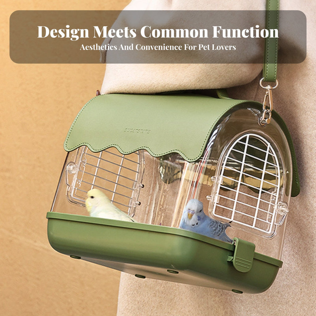 Clear View Parrot transport Portable Parakeet carrier Secure Locking Mechanism