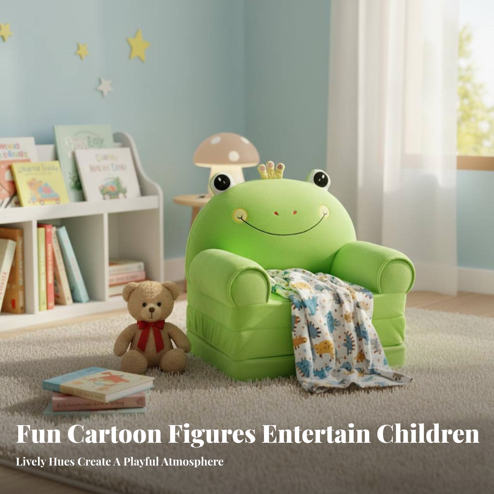 Creature Flip-Open Sofa Comfortable Foam transformable Flip-Open Lounger Lightweight