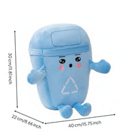 Trash Can Soft Toy Multi-Functional Home Decoration Fun Design for Bedroom