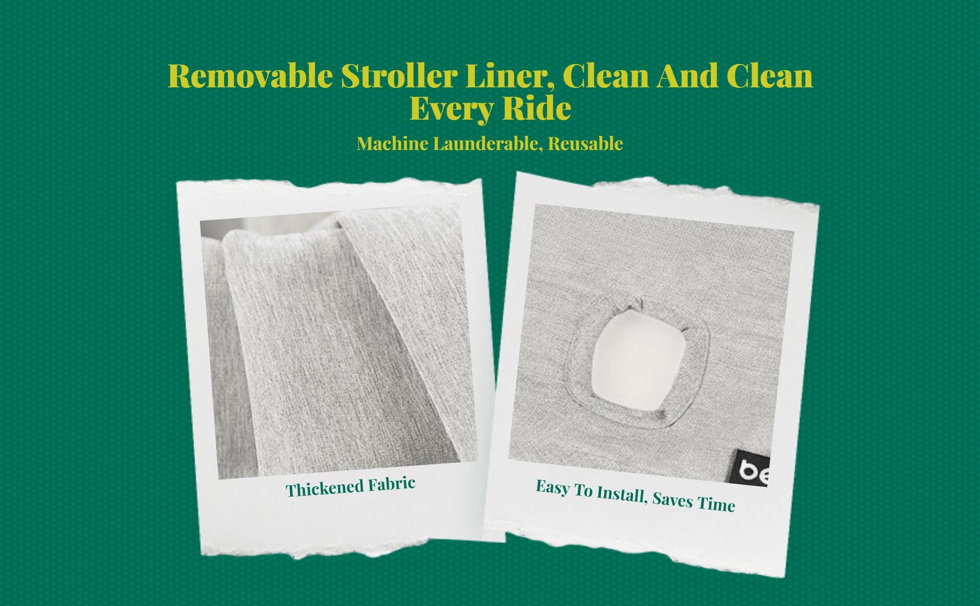 Washable non-slip pet stroller pad