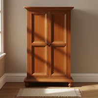 1:12 Dollhouse Wardrobe Realistic Wood Look Wooden Double Door Wardrobe