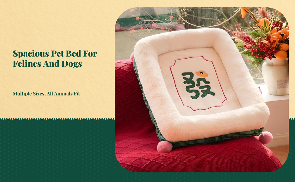 Orthopedic Plush Pet Bed, Non-Slip, Washable, Warm Den