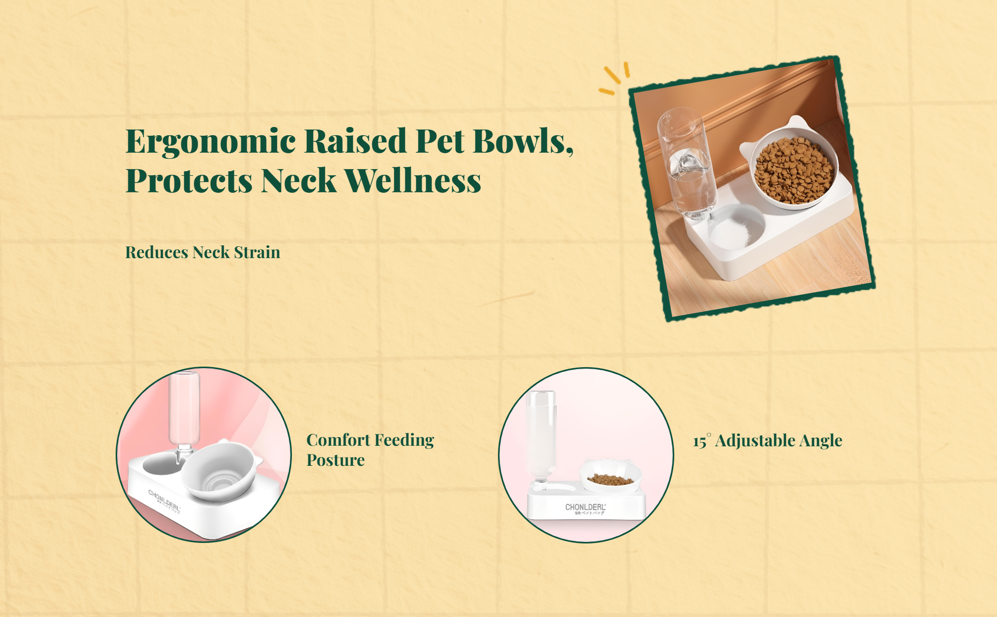 Raised non-slip pet waterer