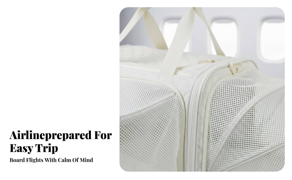 Airline Approved Pet Carrier Large Capacity Soft-Sided Pet Carrier for Car Rides