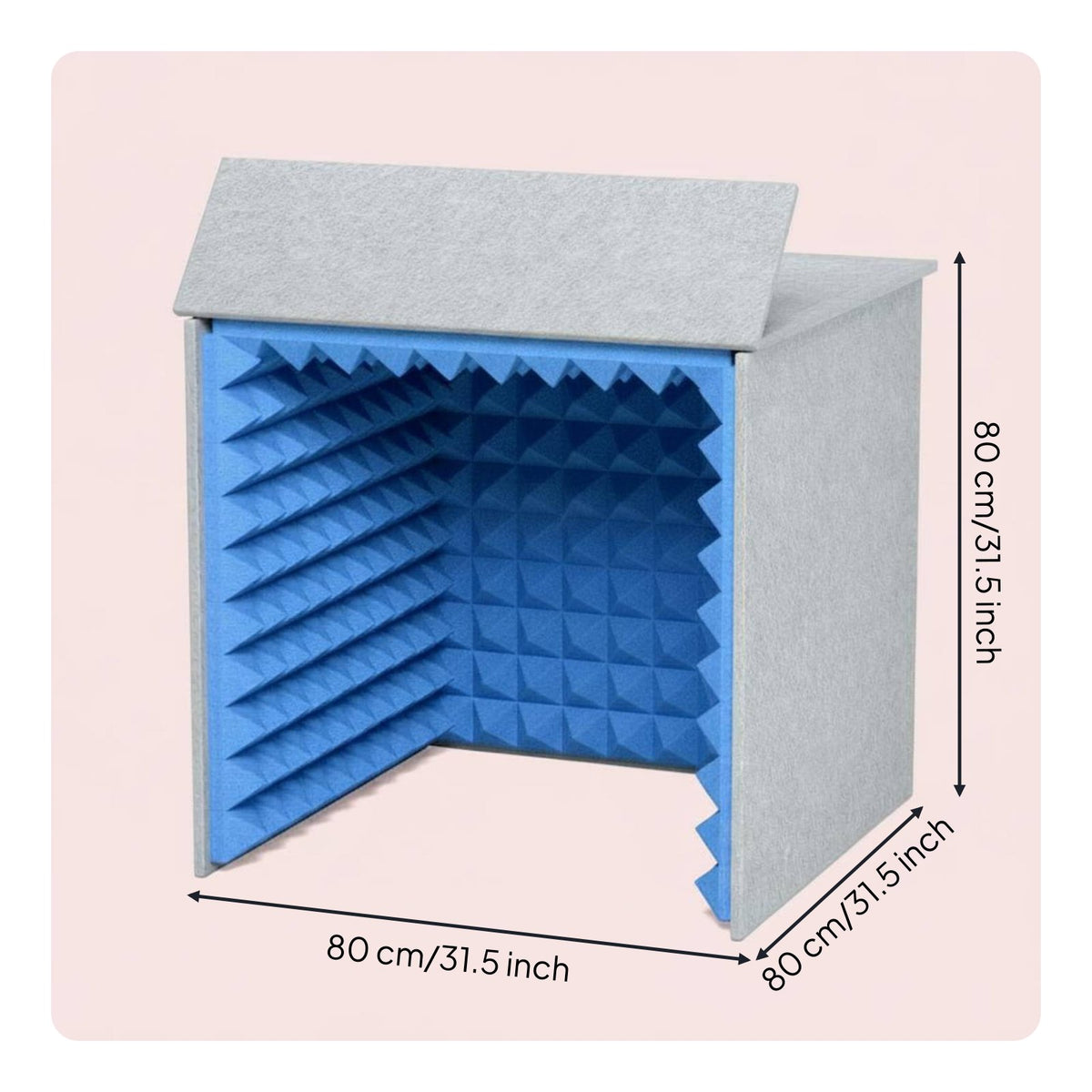 Noise Reduction Desktop Vocal Booth Detachable Portable Audio Input Device Isolation Barrier Quick Assembly for Podcasters, Voice Actors