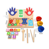 Child-Centered Counting Toy Early Learning Wooden Bead Abacus Hand-Eye
