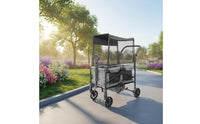 Push Cart Wagon Storage Pockets Wagon Metal Frame Children Transport