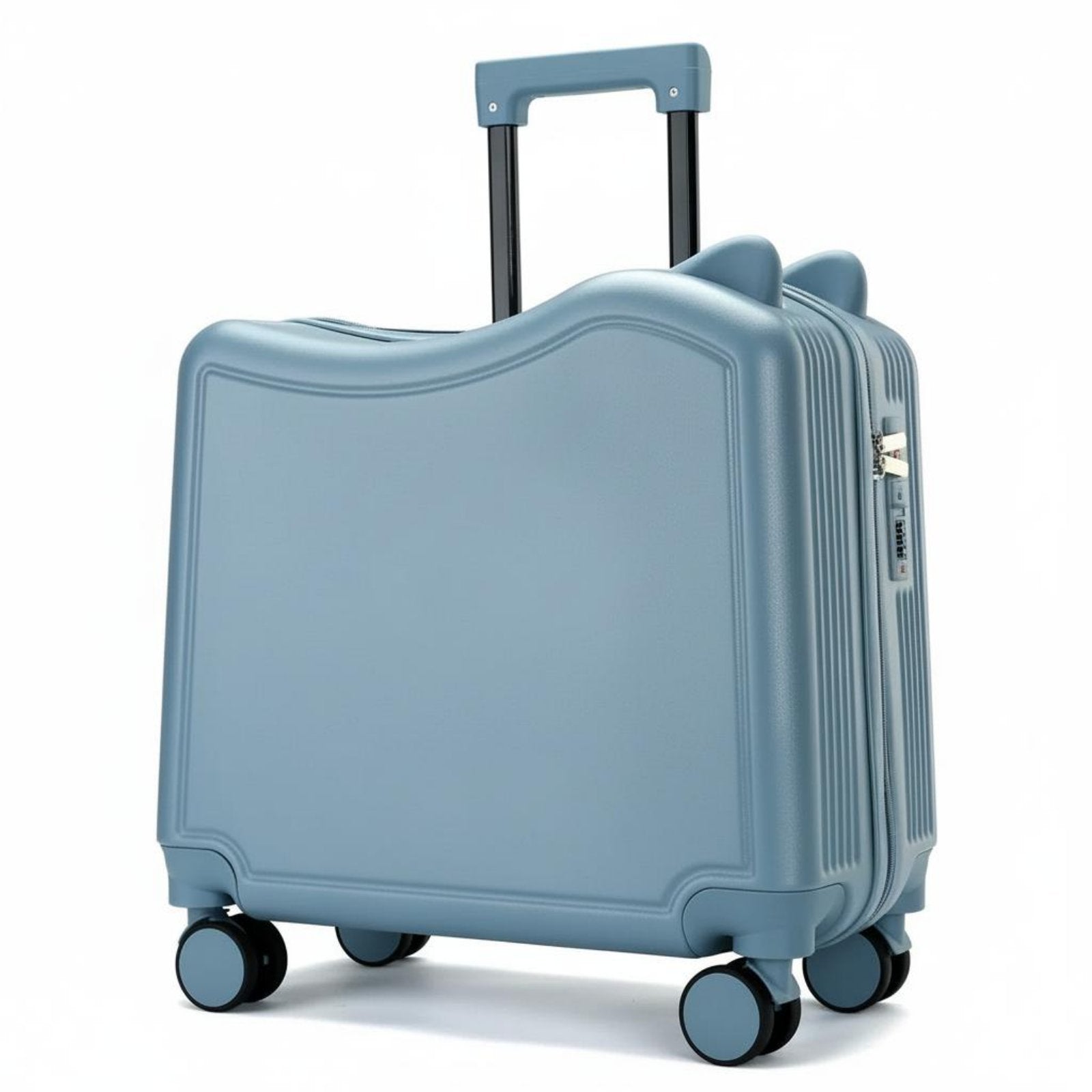 Sit-on Suitcase Rotating Wheels Sit-on Trolley Case Lightweight Kids Rideable Luggage for Young Children, Vacation, Airport