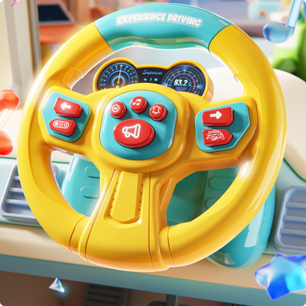 Simulation Steering Wheel Screen-Non-Screen Play Interactive Car Steering Wheel