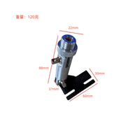 Kick Drum Mic Mount Slotted Base Music Gear Silver