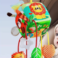 Crib Hanging Rattle Soft Textile Car Seat Activity Toy Dangling Pieces