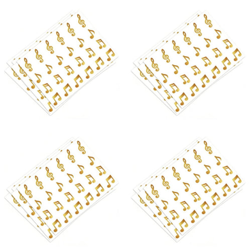 20 Pieces Glitter Music Note Stickers Glittery Design Music Note Sticker Self School Supplies for Teachers, Scrapbooking, Party Favors