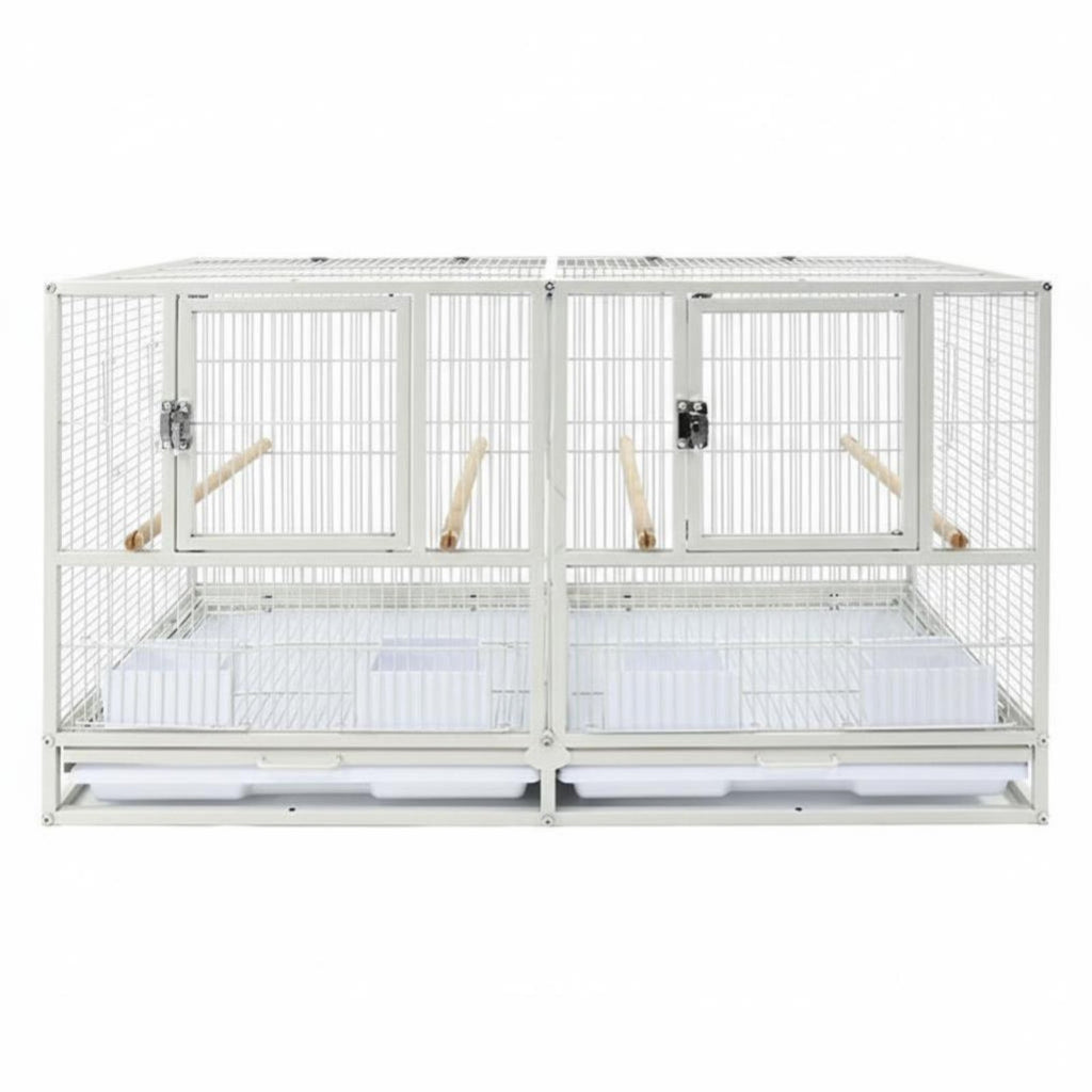 3-Tier Breeding Enclosure Removable Divider Dividable Bird Enclosure Safety Lock