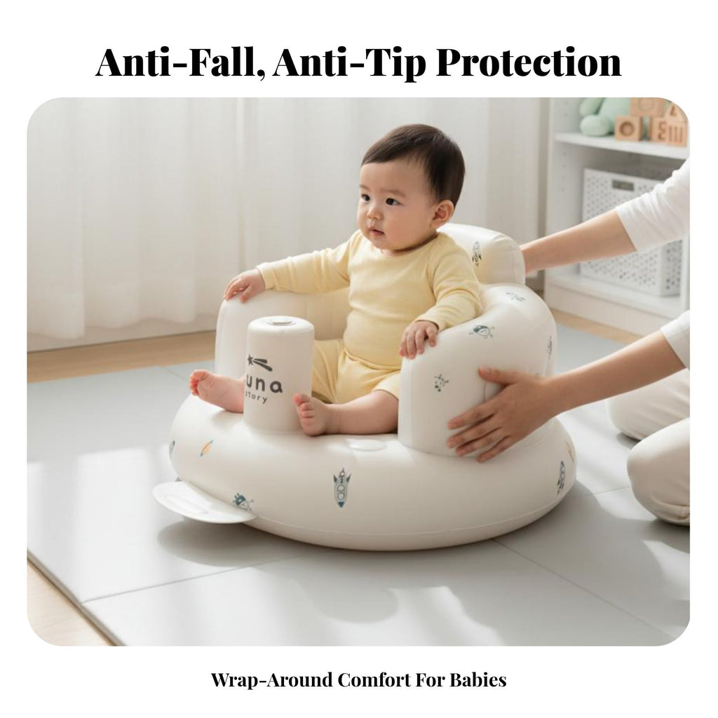 Inflatable Learn-to-Sit Trainer Portable Inflatable Support Seat for New Parents