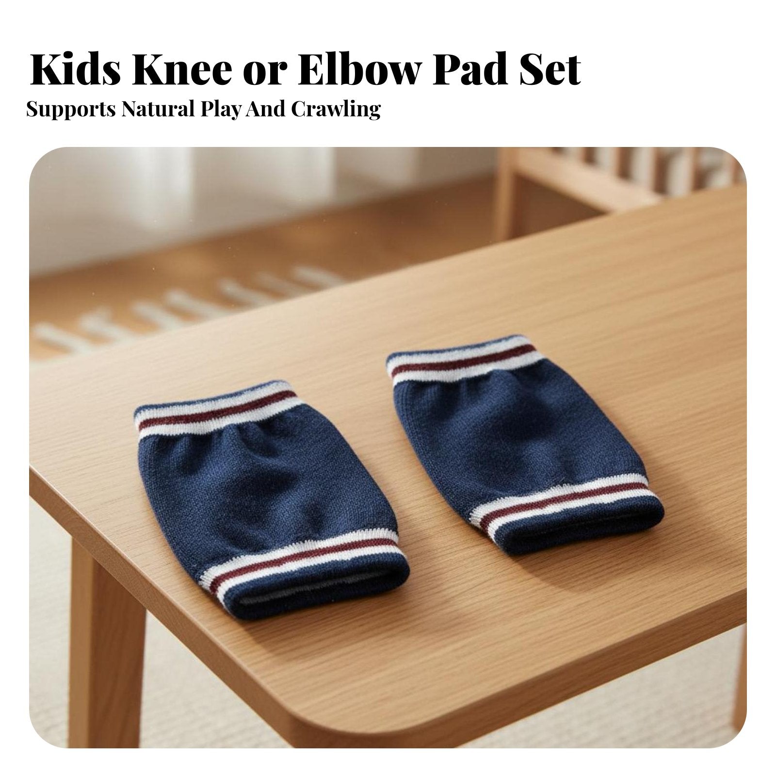 Multi-Sport Use Kids Knee and Elbow Pad Set High Elasticity Toddler Crawling Safety Gear Comfortable for Babies, Boys, Cycling, Indoor, Home
