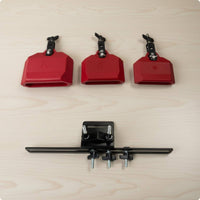 3 Pieces Drum Cowbells with Simple Setup to Install Cowbell Set Smooth Surface Percussion Bells for Drummers, Band Practice