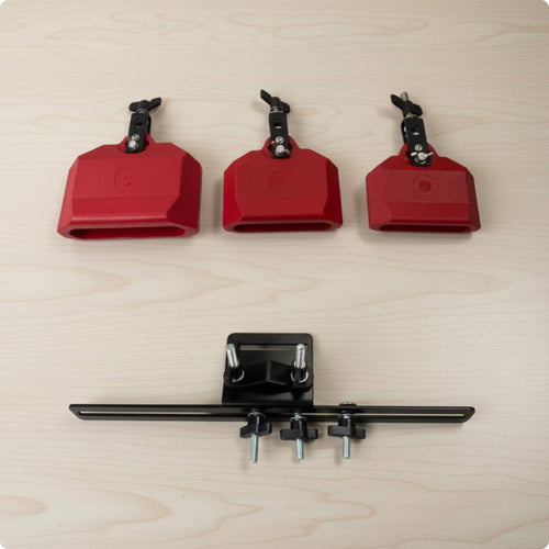 3 Pieces Drum Cowbells with Simple Setup to Install Cowbell Set Smooth Surface Percussion Bells for Drummers, Band Practice