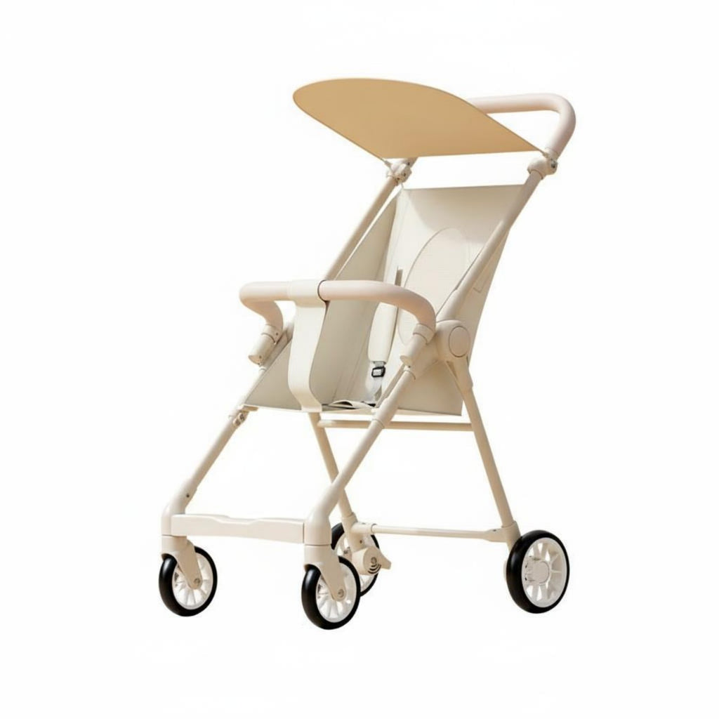 Lightweight Travel Pushchair Protection Canopy Lightweight Pushchair 360° Rotating Wheels Portable Infant Cart for Young Children, Outdoor