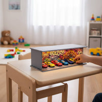 Graffiti Parking Garage Display Acrylic Enclosed Shelter Diorama Display Case Easy Assembly 1:64 Model Car Showcase for Collection