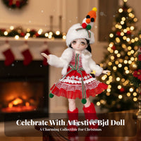 30cm BJD Doll Outfit Festive Design Christmas Doll Clothes Adorable Design for Girls