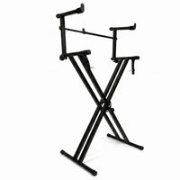 Stable Black Double-Layer Keyboard Stand X-Shaped Keyboard Stand
