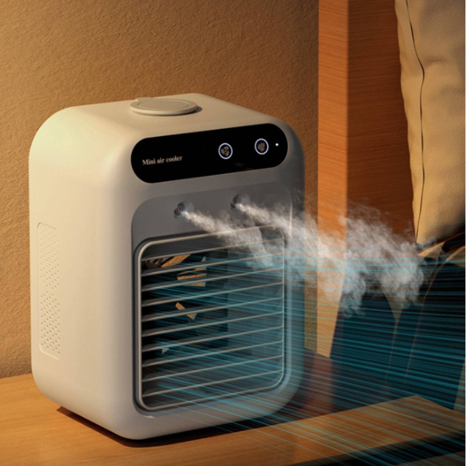 Mini Pet Air Cooler Humidifying Pet Spray Fan Compact for Summer, Pets, Cats