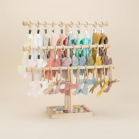 Baby Headband Display Stand Natural Wood Baby Hair Accessories Rack Room Decor