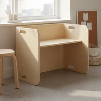 Curved Children's Desk Solid Wood Wooden Children's Desk table Smooth Edges for Preschoolers