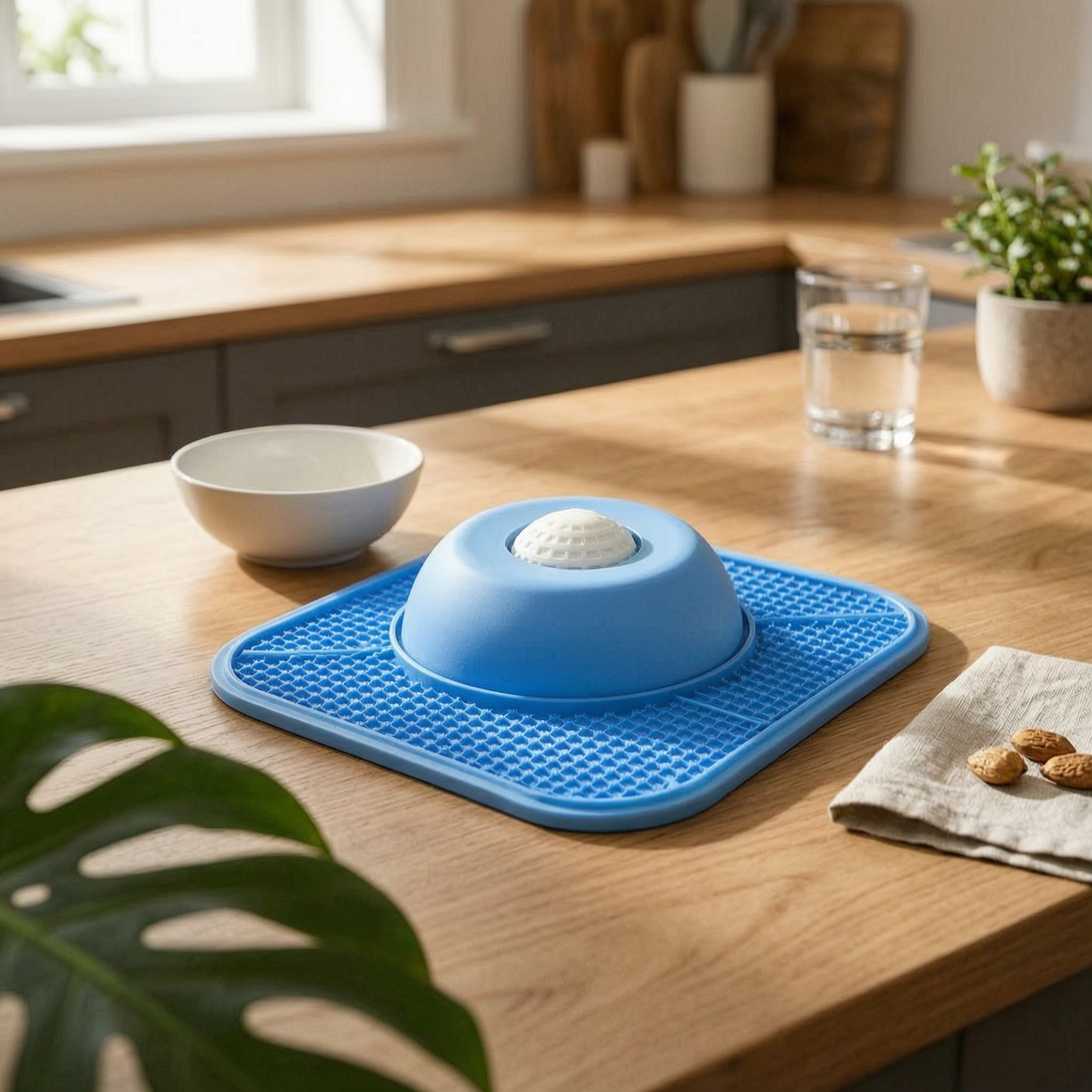 Square Slow Feeder Bowl Anti-Slip Slow Feeder Dog Bowl Dishwasher Safe