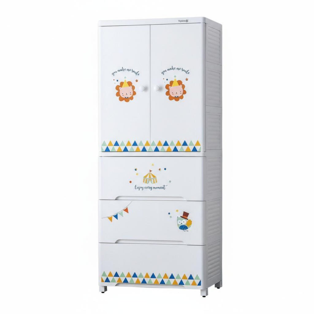 Large Capacity Multi-Bin Storage Cabinet child-appropriate Height Cartoon Drawer Chest Safe Rounded Corners children's Furniture Lightweight Design for Toddlers, Parents, Nursery, Playroom, Bedroom, Closet