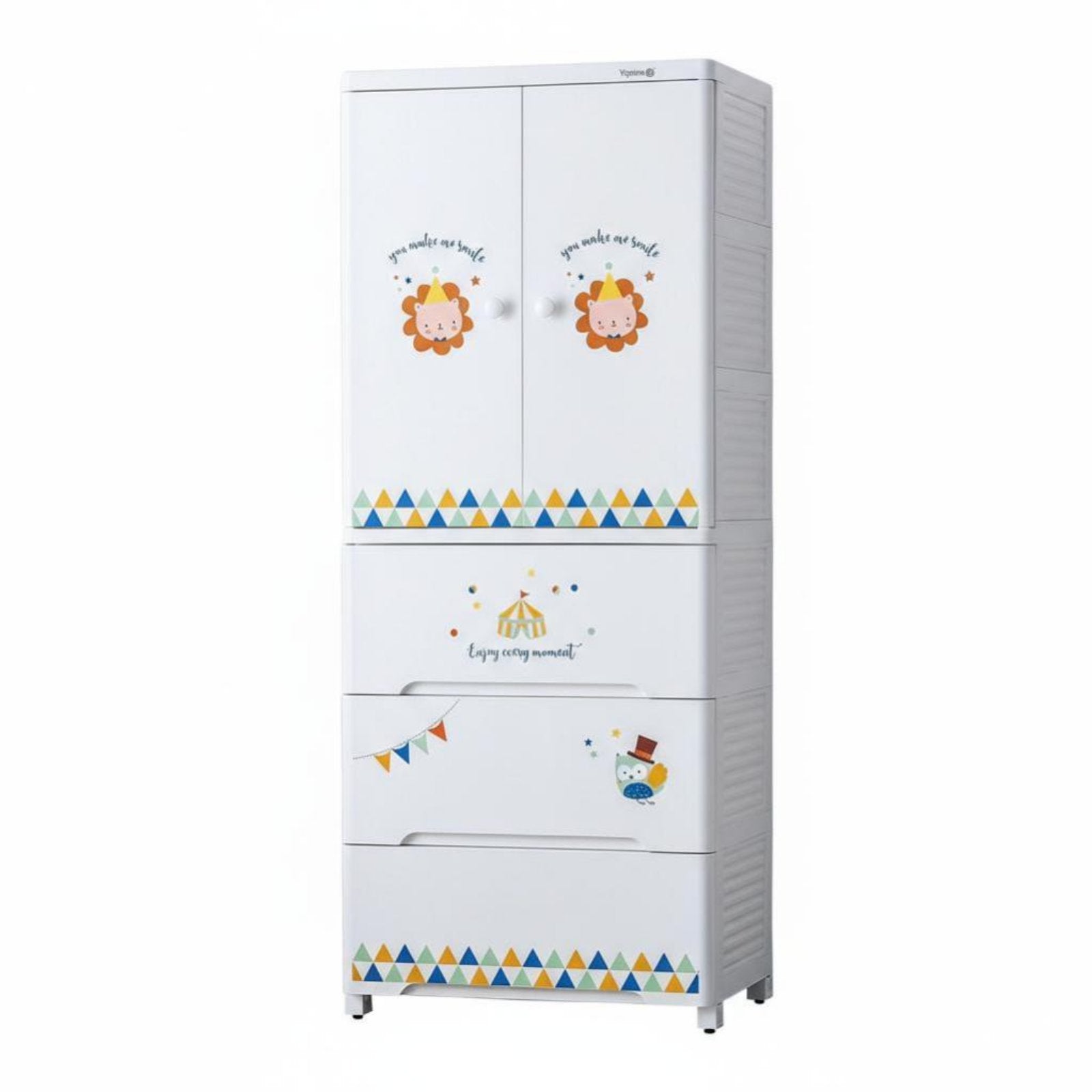 Large Capacity Multi-Bin Storage Cabinet child-appropriate Height Cartoon Drawer Chest Safe Rounded Corners children's Furniture Lightweight Design for Toddlers, Parents, Nursery, Playroom, Bedroom, Closet