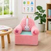 Plush-Like Kids Sofa Removable Washable Cover Cartoon Creature Sofa Armrest