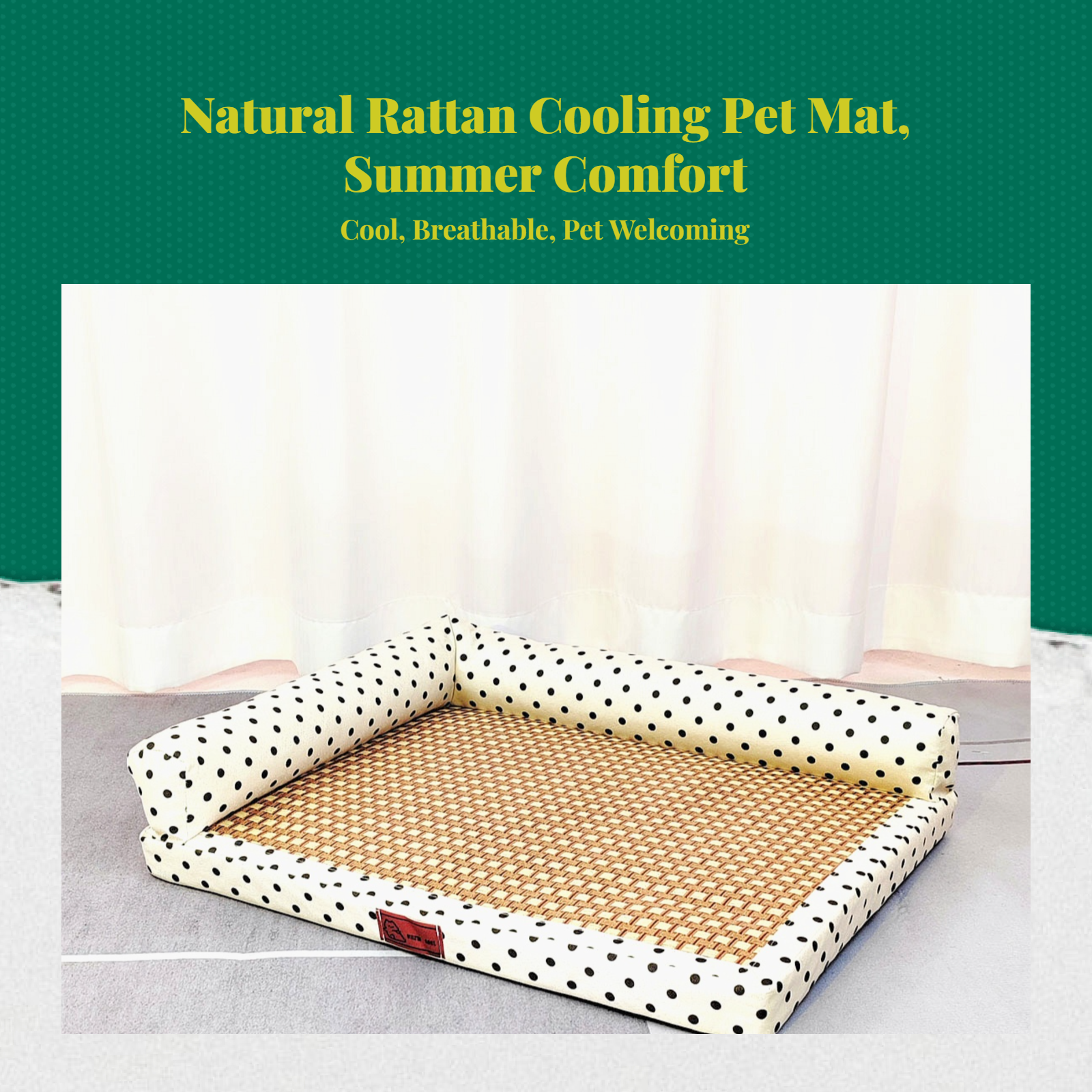 Cooling Dog Bed, cleanable Pet Cooling Mat, Comfortable Cat Sleeping Haven, Summer Rectangular Pet Bed for Dogs and felines, Easy to Clean, average Size