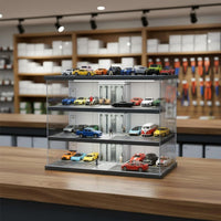 1:64 Parking Garage Display Multi-Level Design LED Garage Display Case for Desk