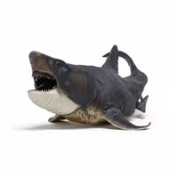 Megalodon Figurine Textured 3D Ornament PVC Plastic