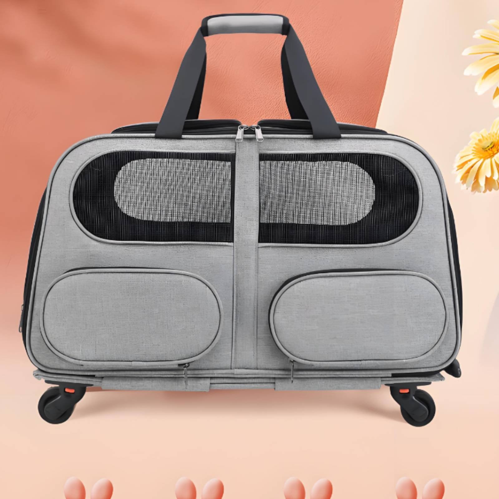 Pet Trolley Case Portable Pet Suitcase Ventilation System for Cats