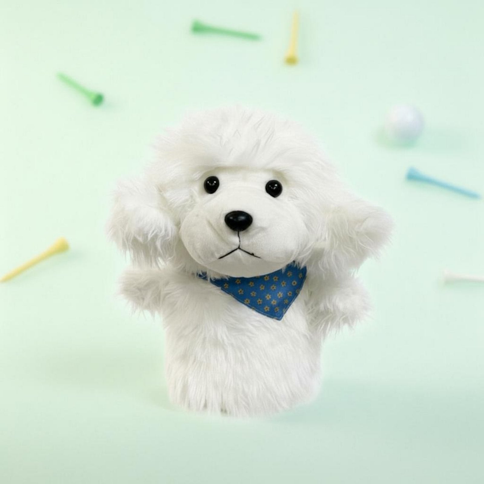 Teddy Dog Golf Headcover Cartoon Design Fuzzy Dog Headcover Good Gift Idea