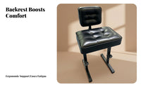 Adjustable Piano Bench Musical Furniture Quilted Bridge-Leg