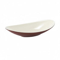 Boat-Shaped Serving Dish Ceramic Look Boat Shaped Serving Tray Shatter-Resistant Oval Melamine Plate for Restaurants, Chefs, Commercial Use, Hotel