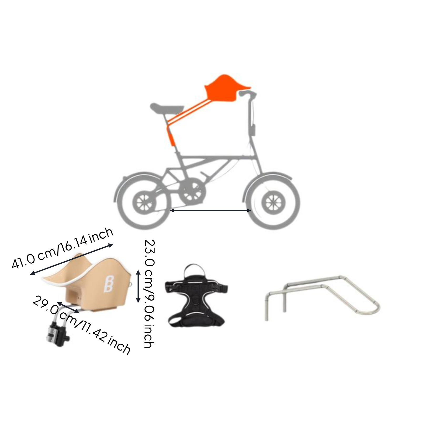 Padded bike basket for small dogs