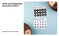 Handpan Scale Stickers Waterproof steel Drum Scale Sticker Frictionless Playing