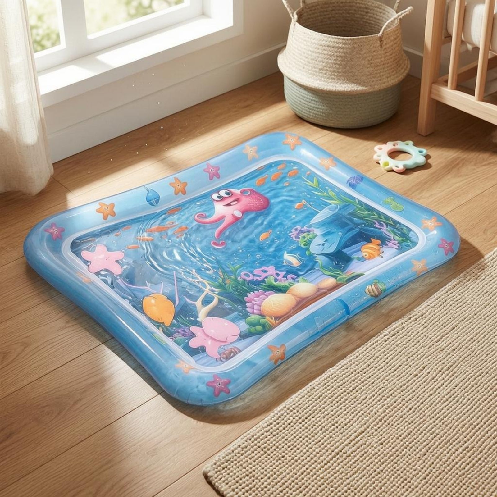 Ocean Abdominal Time Mat PVC-Like Baby Water Play Mat Hand-Eye Coordination