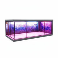 1:64 Scale Model Car Display USB Powered LED Lighted Diorama Case Dustproof Futuristic Scene Display Box for Bookshelf